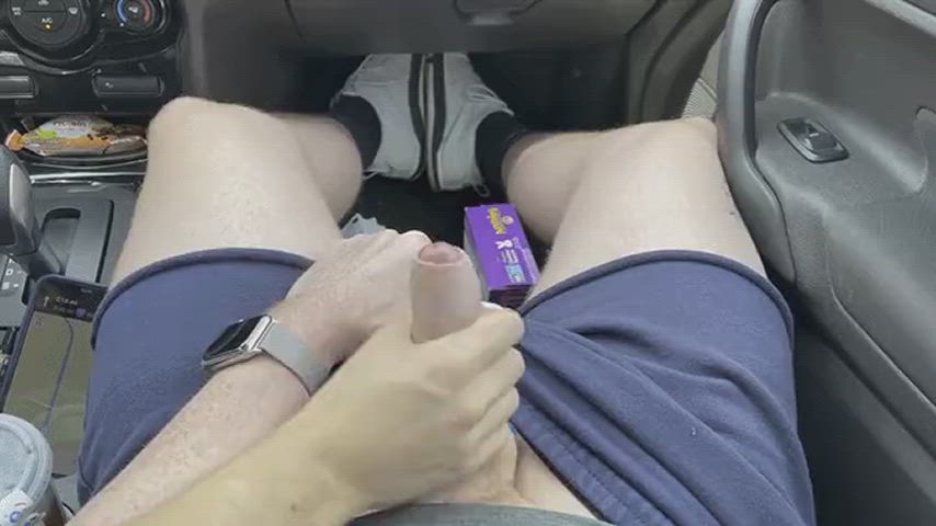 car gay handjob male masturbation clip