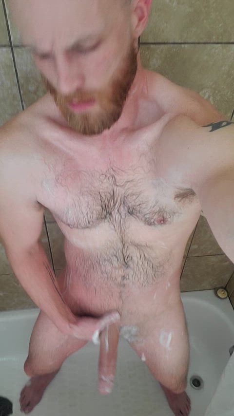 bwc big dick male masturbation masturbating shower thick cock clip