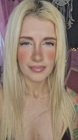 ahegao blonde blue eyes tiktok clip