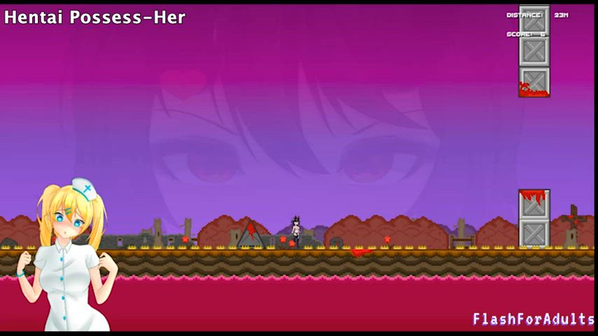 adult game animation anime gamer girl clip