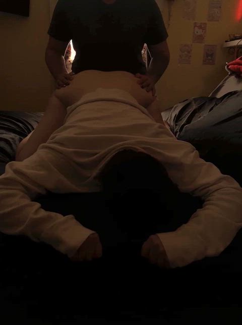 i love the way he slams the strap into me