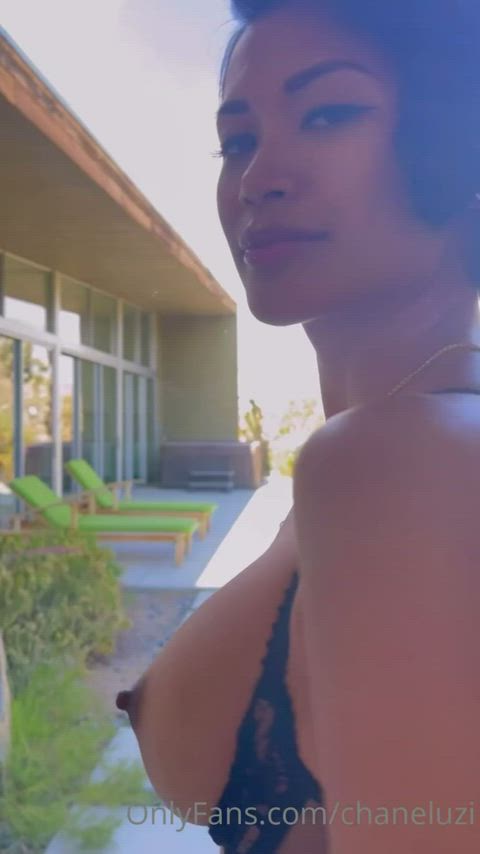 ass bikini chanel uzi close up clip