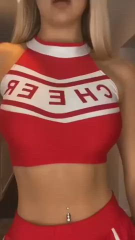 blonde cheerleader sexy gaming couple clip