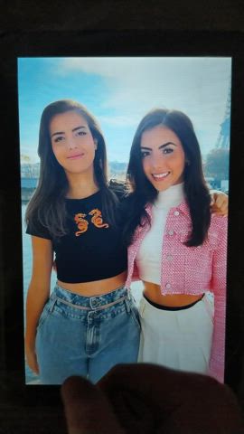 brunette celebrity cum cumshot facial gamer girl sibling sister tribute clip