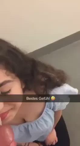 Clothed Cumshot Sucking clip