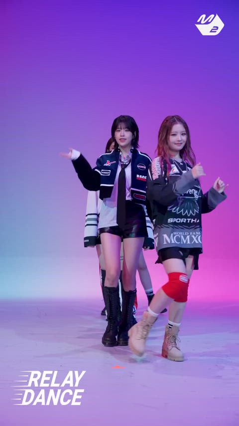 blonde brunette dancer dancing korean kpop clip