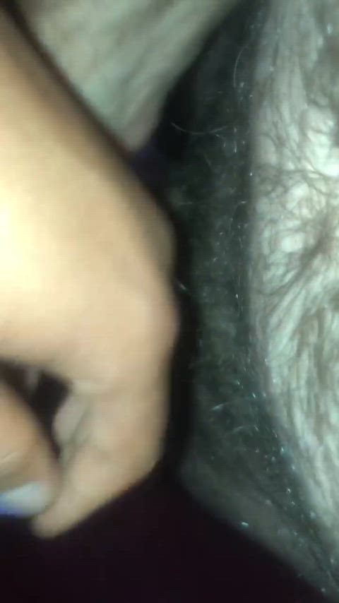 He loves feeling rubber on my dick