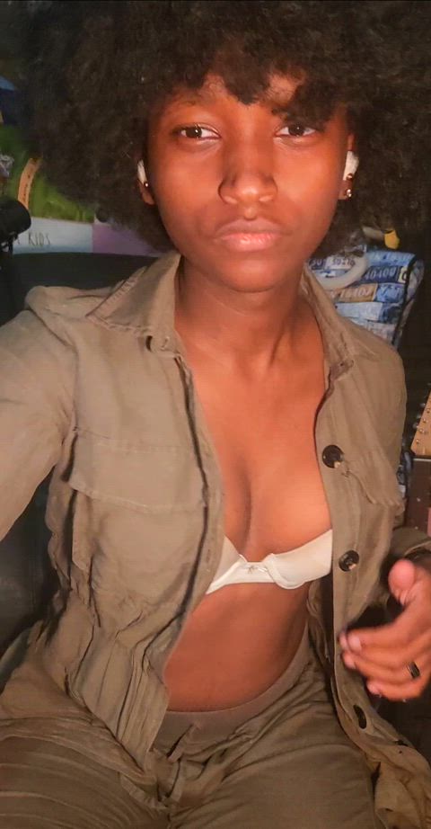 bra ebony flashing trans trans woman clip
