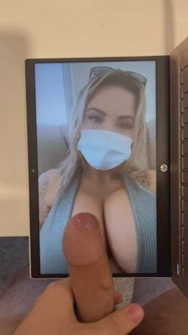 big tits cumshot tribute clip