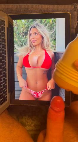 18 years old amateur big tits bikini cumshot fleshlight tribbing tribute clip