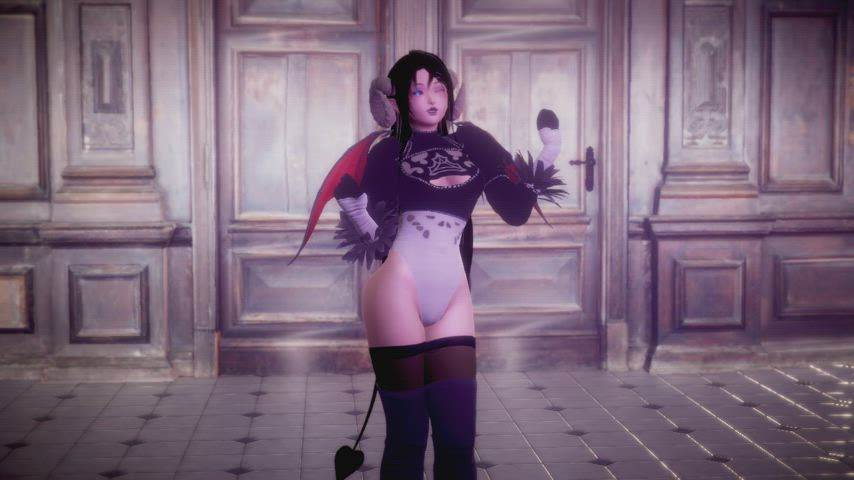 animation ass cute dancing demon succubus clip