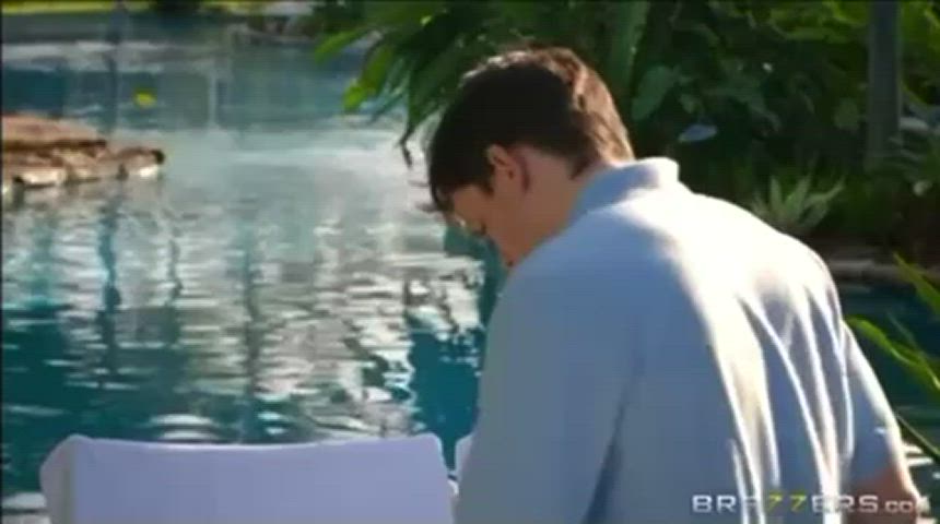 Cory sucks off the hung poolboy while her friend Anna sleeps