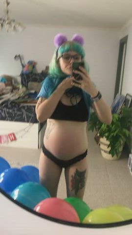 Glasses Panties Pregnant clip