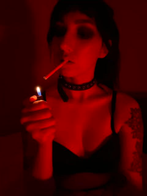 brunette sexy smoking clip