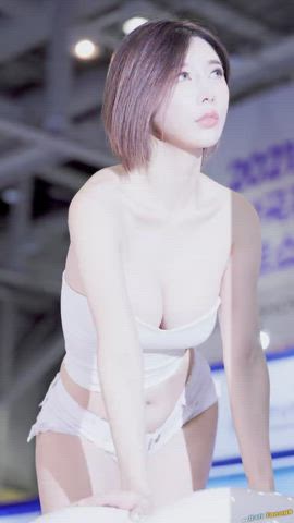 Asian Car Cute Korean Model clip