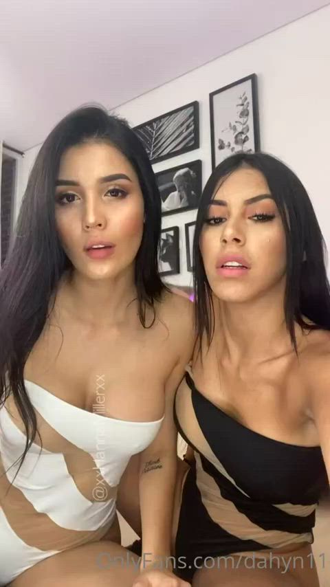 brunette french kissing latina clip