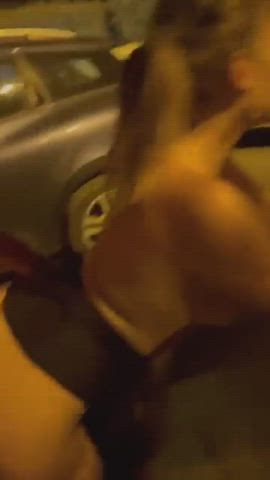blonde doggystyle public clip
