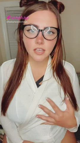 big tits boobs busty nerd tiktok tik-tok clip