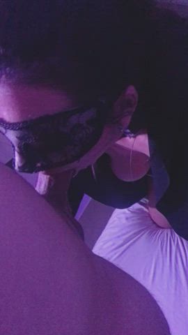 blowjob hotwife latina milf mask clip