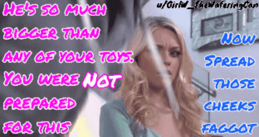 big dick facial expression reaction sissy trans sissycaption clip