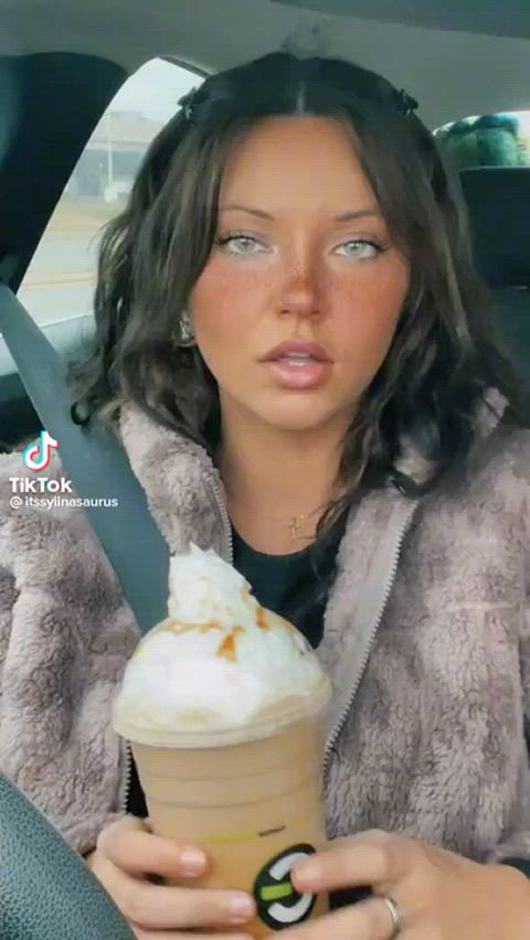 brunette teen tiktok clip