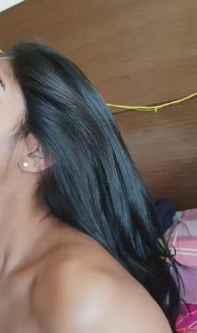 Blowjob Brunette Cock Cock Worship Long Hair clip