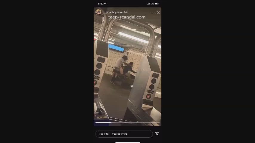 Amateur Caught Interracial Public clip