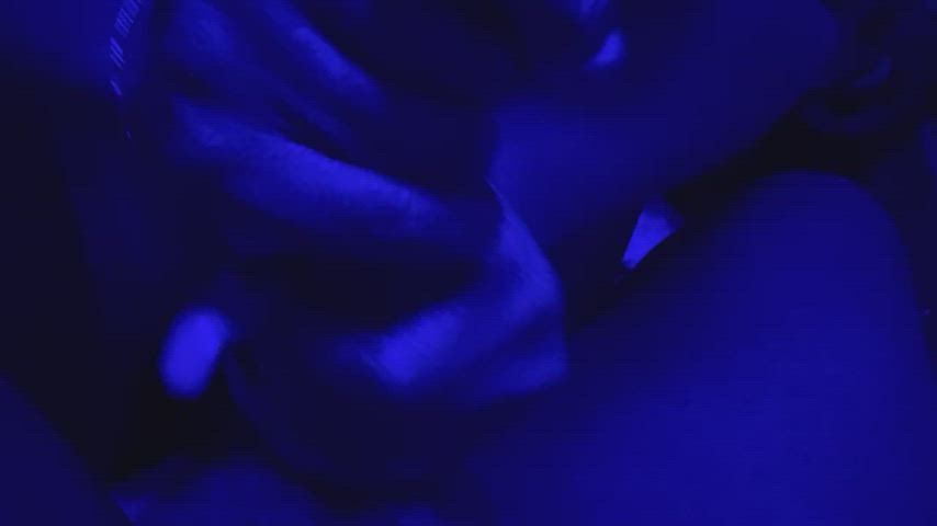 Blue light Handjob