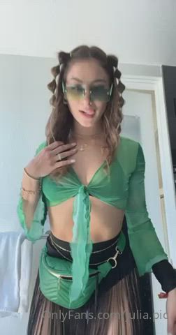 Blonde Sheer Clothes Twerking clip