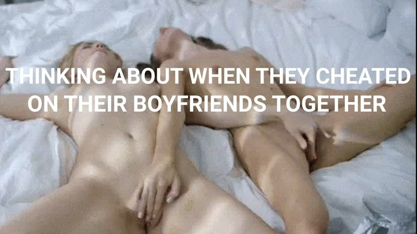 bisexual caption cheating clit rubbing cuckold hotwife mutual masturbation clip