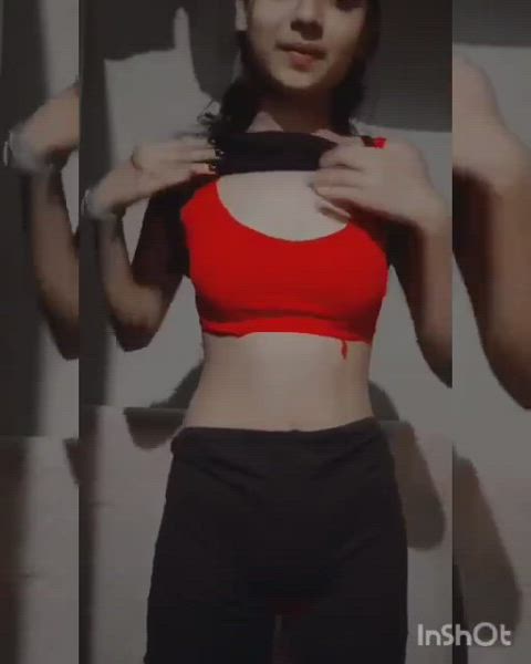 18 years old boobs cute desi extra small petite selfie striptease clip