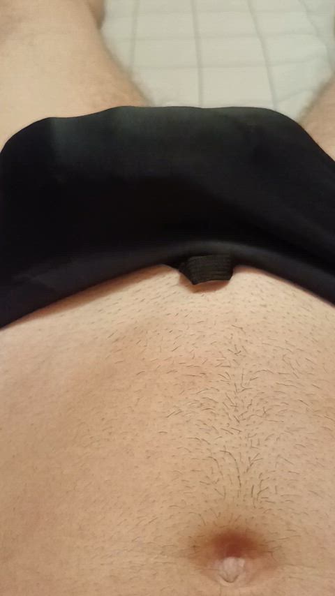 big dick cock ring nylon spandex swimsuit thick cock tight flexing clip