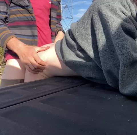 amateur doggystyle public clip