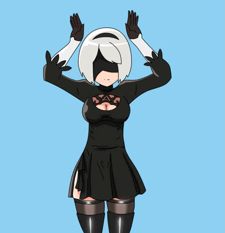 animation bouncing tits dancing dress stockings clip