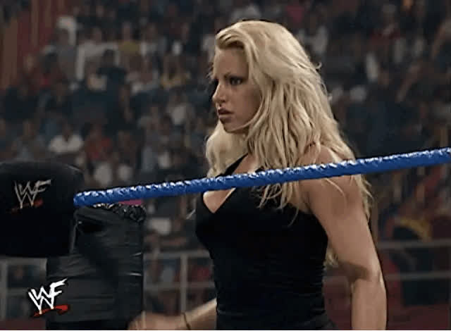 blonde canadian trish stratus wrestling clip