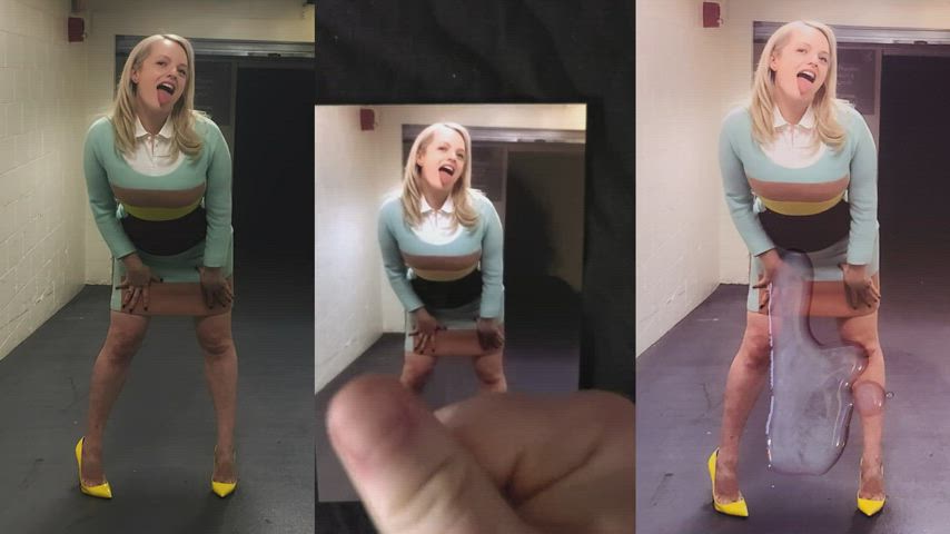 celebrity cum elisabeth moss facial tribute clip