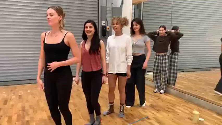 celebrity dance margot robbie clip