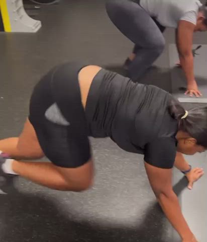 ebony ponytail workout clip