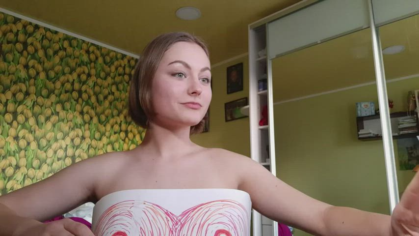 big tits tease topless clip