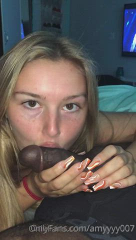 bbc blonde blowjob clip