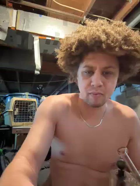 exhibitionist naked smoking clip
