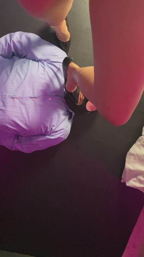 gave him the honor of gagging on my perfect little feet. what should i do to him