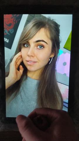 blonde celebrity cum cumshot dana facial gamer girl tiktok tribute clip