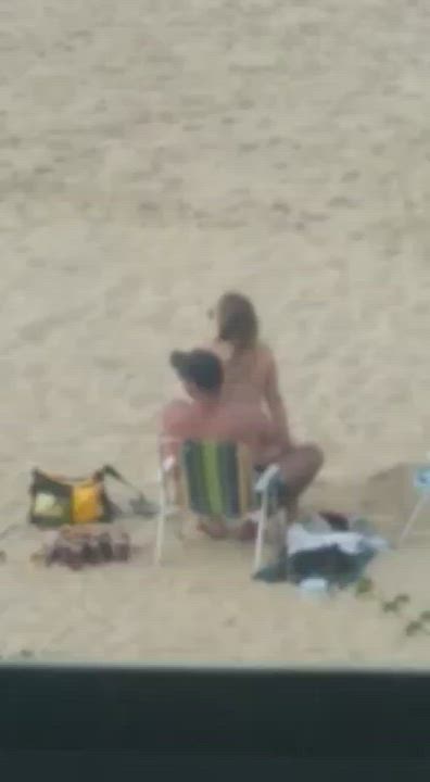 Amateur Beach Couple Outdoor Riding clip