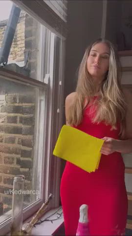 blonde lingerie nsfw clip