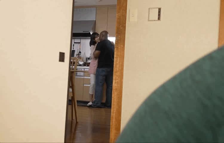asian cheating coworker cuckold kissing kitchen submissive wife clip