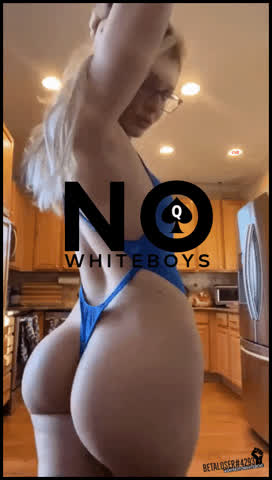 ass bbc blonde caption interracial swimsuit tease teen twerking clip
