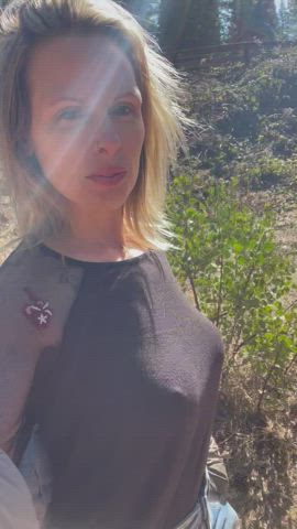 Up close braless walking. Youβre welcome.