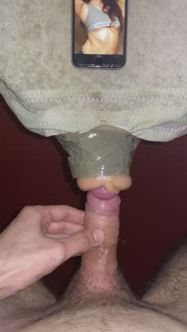 cumshot fleshlight jerk off pov toy toys tribbing tribute clip