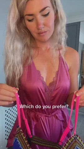 bikini blonde silk clip